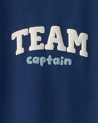 Baby Team Captain' French Terry Jumpsuit - Navy Blue