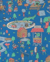 Boys 2-Piece 100% Cotton 'Monster Summer Camp' Pajama Set - Blue