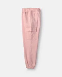 Girls 2-Piece 'Love' Fleece Pullover & Pant Set - Pink