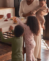 Toddler Girl Deer & Floral Print PurelySoft Long-Sleeve 2-Piece Pajamas - Pink