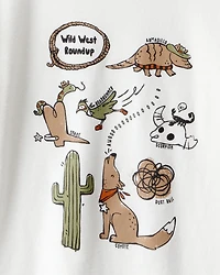 Toddler Boy Desert Graphic Tee - White