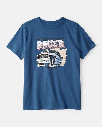 Boys Race Car Short-Sleeve Graphic Tee - Blue