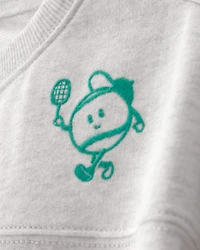 Toddler Boy 2-Piece Pickleball Top & Short Set - Grey