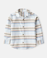 Toddler Boy Striped Cotton Long-Sleeve Button-Down Shirt