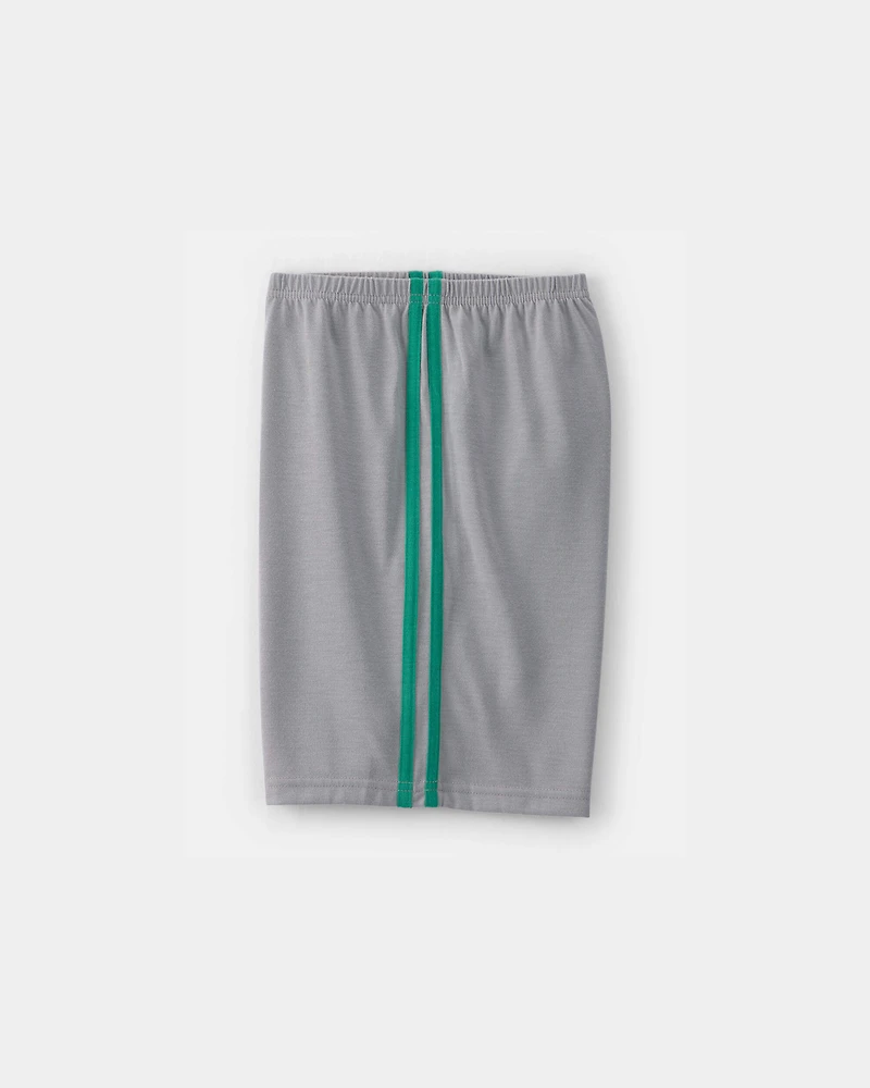 Boys 2-Piece Golf Short-Sleeve Loose Fit 2-Piece Pajama Set - Green/Grey