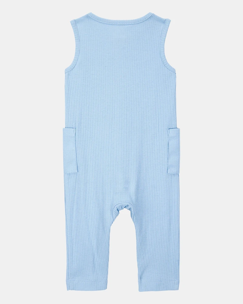 Baby 2-Piece Jumpsuit & Sock Set - Blue