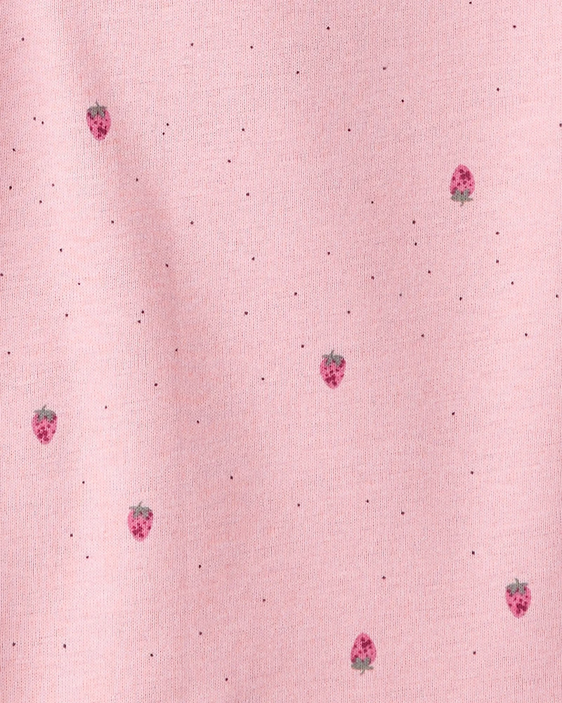 Baby Girl 5-Pack Fruit Print Cotton Multipack Bodysuits - Yellow/Green/Pink/Red/White