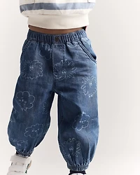 Toddler Squish Jump Rope Jogger in Denim - Blue