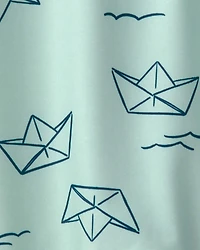 Baby Boy Boat Long-Sleeve Rashguard - Turquoise