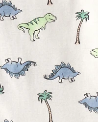 Baby Boy 3-Dinosaur Outfit Set - Grey/White