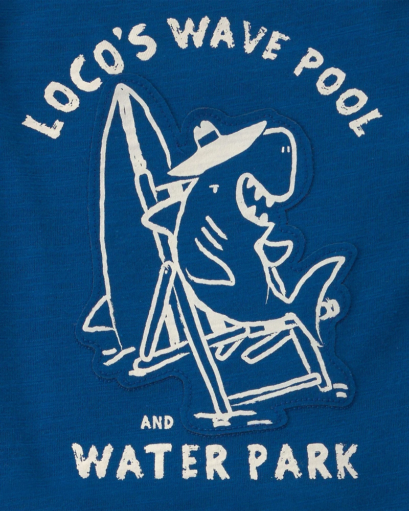 Baby Boy Shark Tank Top - Navy Blue