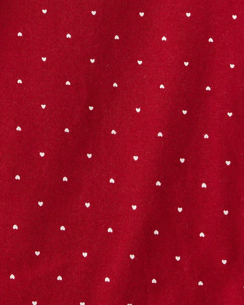 Baby Girl 4-Pack Leopard Print Cotton Long-Sleeve Multipack Bodysuits - Red/White