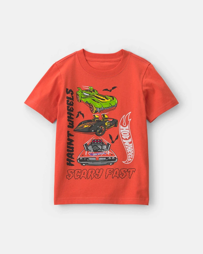 Toddler Boy 'Haunt Wheels' Car Halloween Graphic Tee - Orange