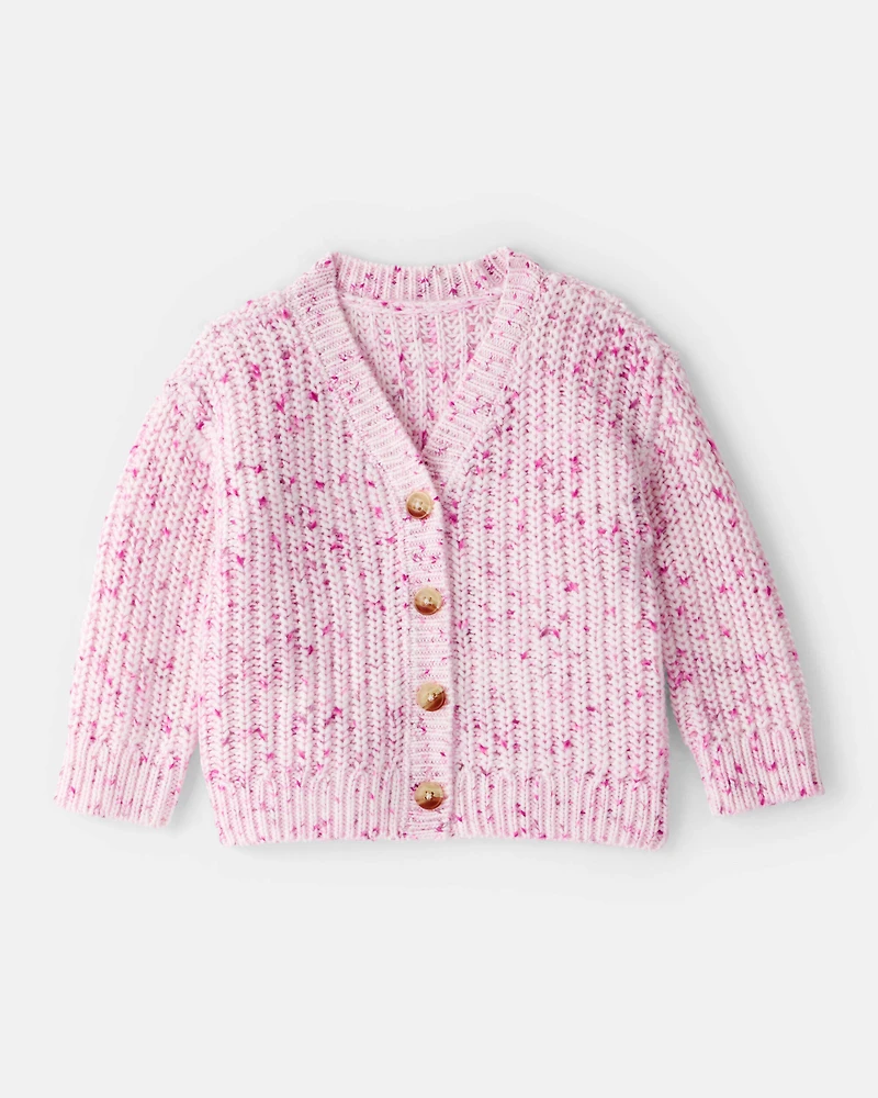 Baby Girl Cardigan Sweater - Pink