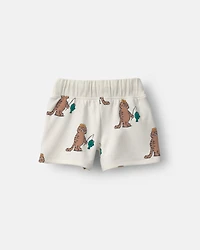 Toddler City Park™ Short in Fishing Tiger Print - Cream