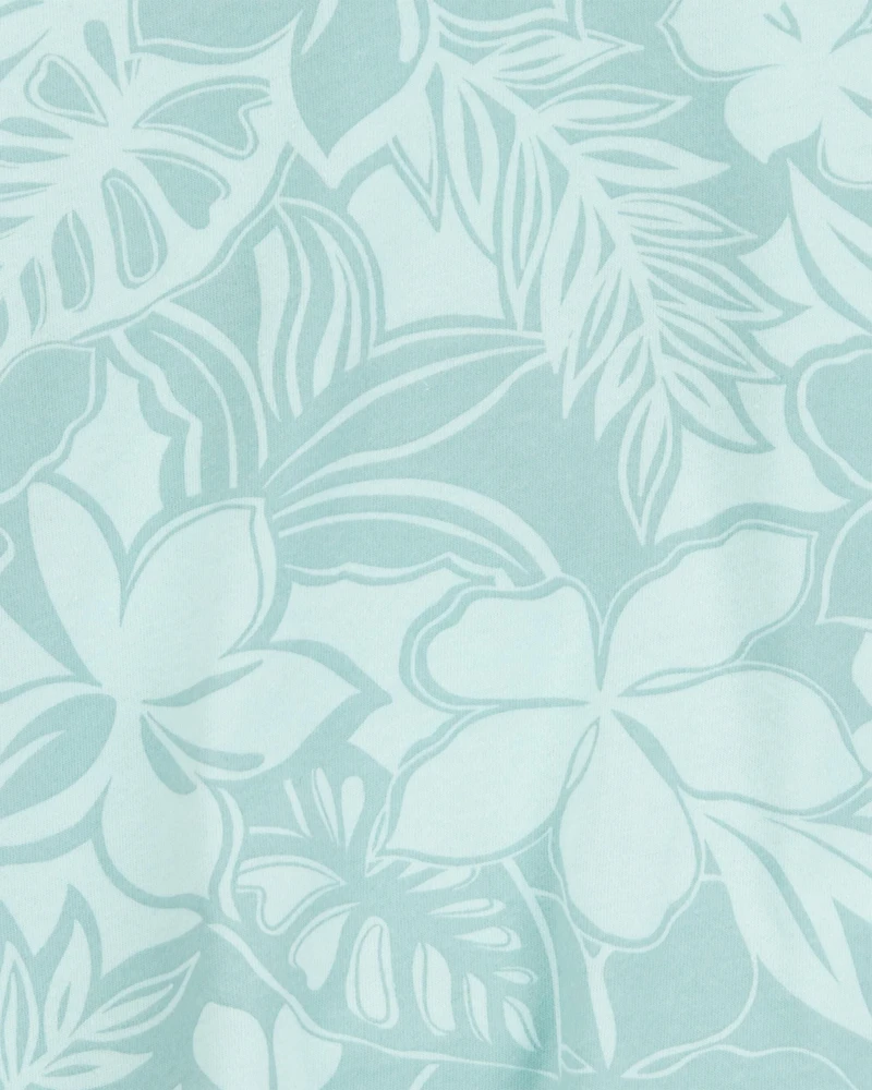 Kid Floral Short-Sleeve Tee - Blue