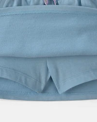 Toddler Girl French Terry Skort - Blue