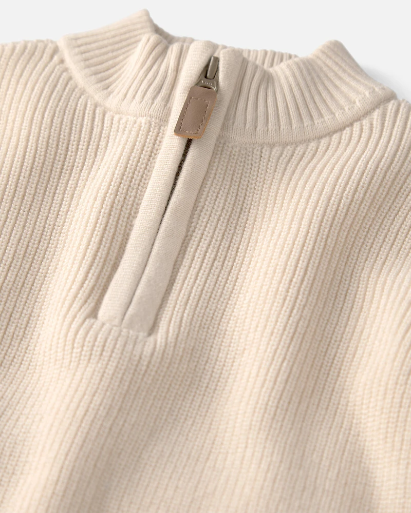 Kids Organic Cotton Quarter-Zip Pullover