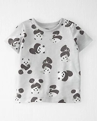 Baby Organic Cotton Shortall Set in Panda Bear