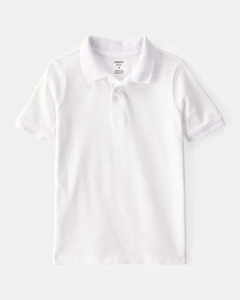 Boys Pique Cotton Uniform Polo