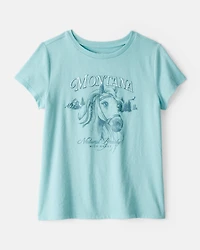 Girls Montana Western Horse Short-Sleeve Graphic Tee - Blue