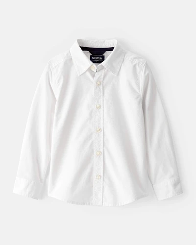 Toddler Boy Uniform Button-Front Shirt - White