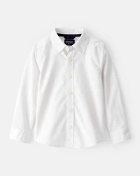 Toddler Boy Uniform Button-Front Shirt - White