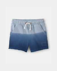 Baby Boy Ombre French Terry Shorts - Blue