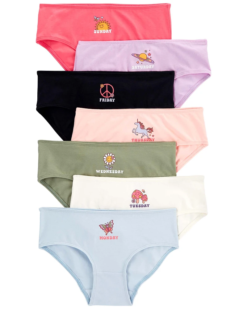 Kid 7-Pack Day of the Week Hipster Stretch Cotton Underwear