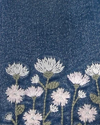 Baby Girl Floral Barrel Jeans - Dark Wash