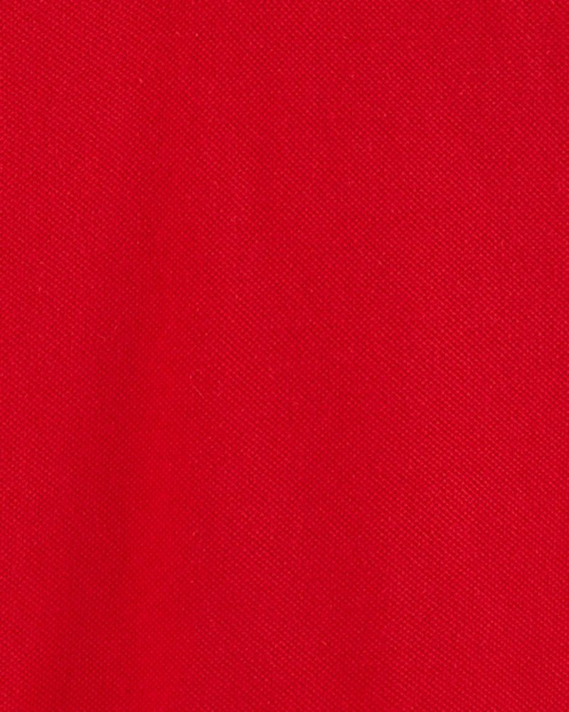 Boys Piqué Uniform Polo - Red