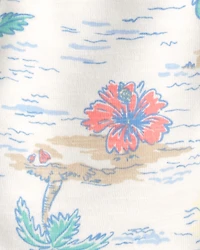 Toddler Boy Tropical Beach French Terry Shorts