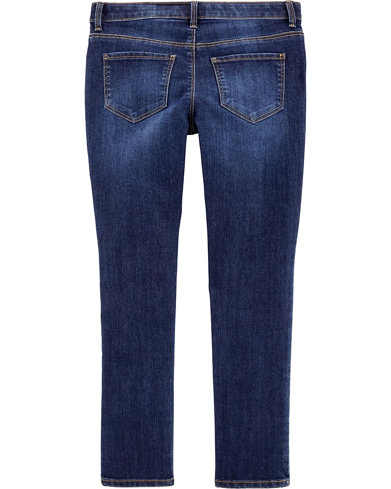 Kid Dark Wash Plus-Fit Skinny-Leg Jeans
