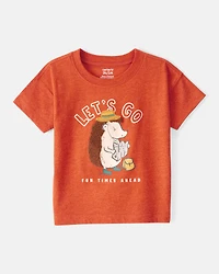 Toddler Boy Hedgehog Short-Sleeve Graphic Tee - Orange