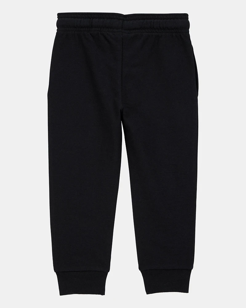 Toddler Boy Pull-On Drawstring Joggers - Black