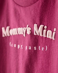 Toddler Girl Mommy's Mini Short-Sleeve Graphic Tee - Burgundy