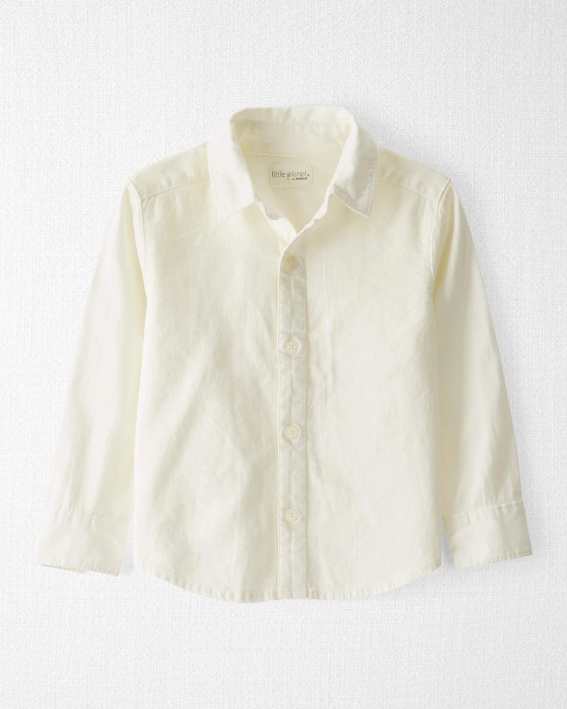 Toddler Boy Linen Button-Front Shirt