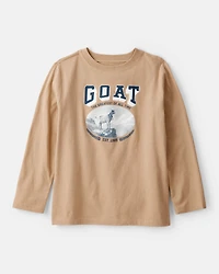 Boys GOAT Long-Sleeve Graphic Tee - Brown