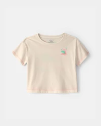 Baby Girl 'Where the Sun Never Sets' Graphic Tee - Cream
