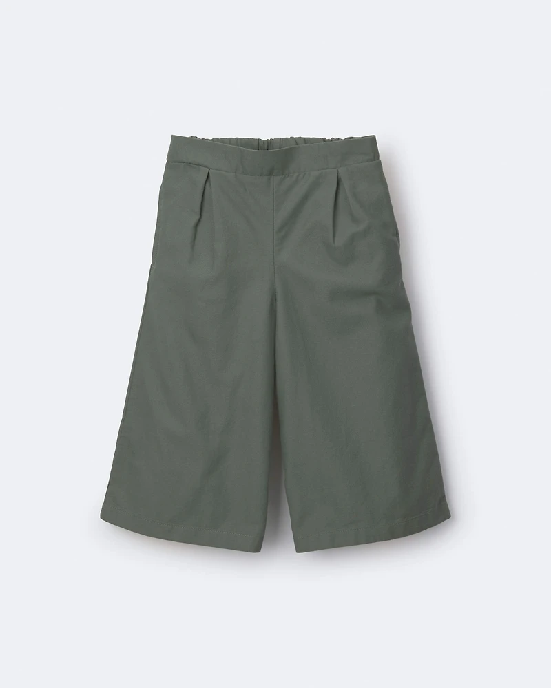 Toddler Girl Wide-Leg Drape Pant - Olive