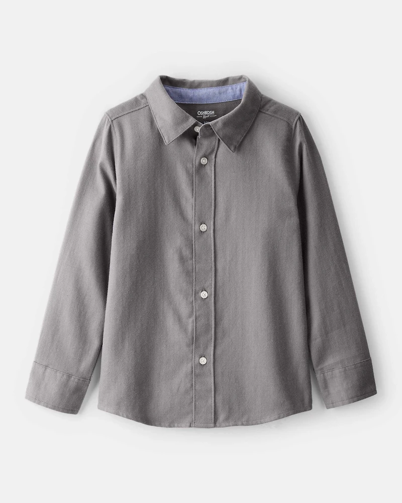 Boys Button-Down Shirt - Grey