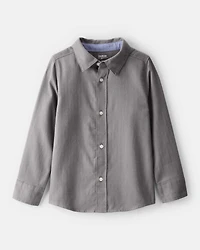 Boys Button-Down Shirt - Grey
