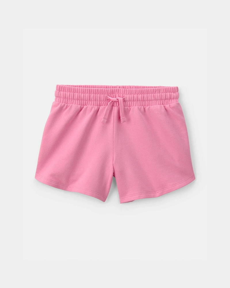 Girls French Terry Shorts - Pink