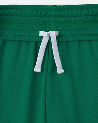 Kid Umbro Mexico Mesh Soccer Shorts - Green/White/Red