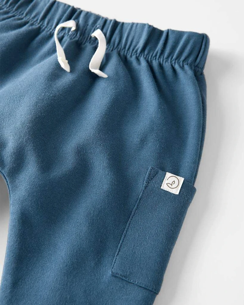 Baby 2-Pack Organic Cotton Pants in Heather Grey & Deep Teal