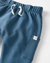Baby 2-Pack Organic Cotton Pants in Heather Grey & Deep Teal