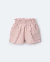 Toddler Girl Swing Short with Pockets - Light Pink