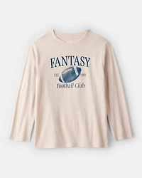 Boys Fantasy Football Long-Sleeve Graphic Tee - Tan