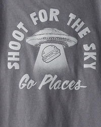 Boys Shoot For The Sky Short-Sleeve Graphic Tee - Grey