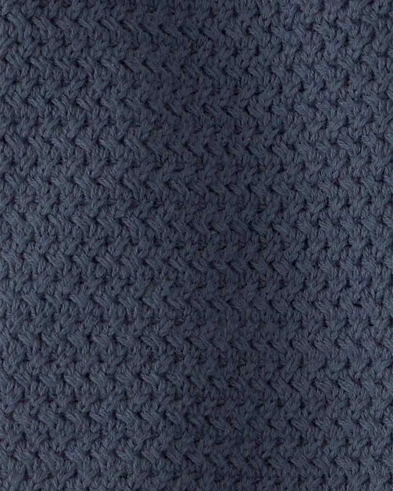 Baby Boy 2-Piece Organic Cotton Sweater Knit Top & Short Set